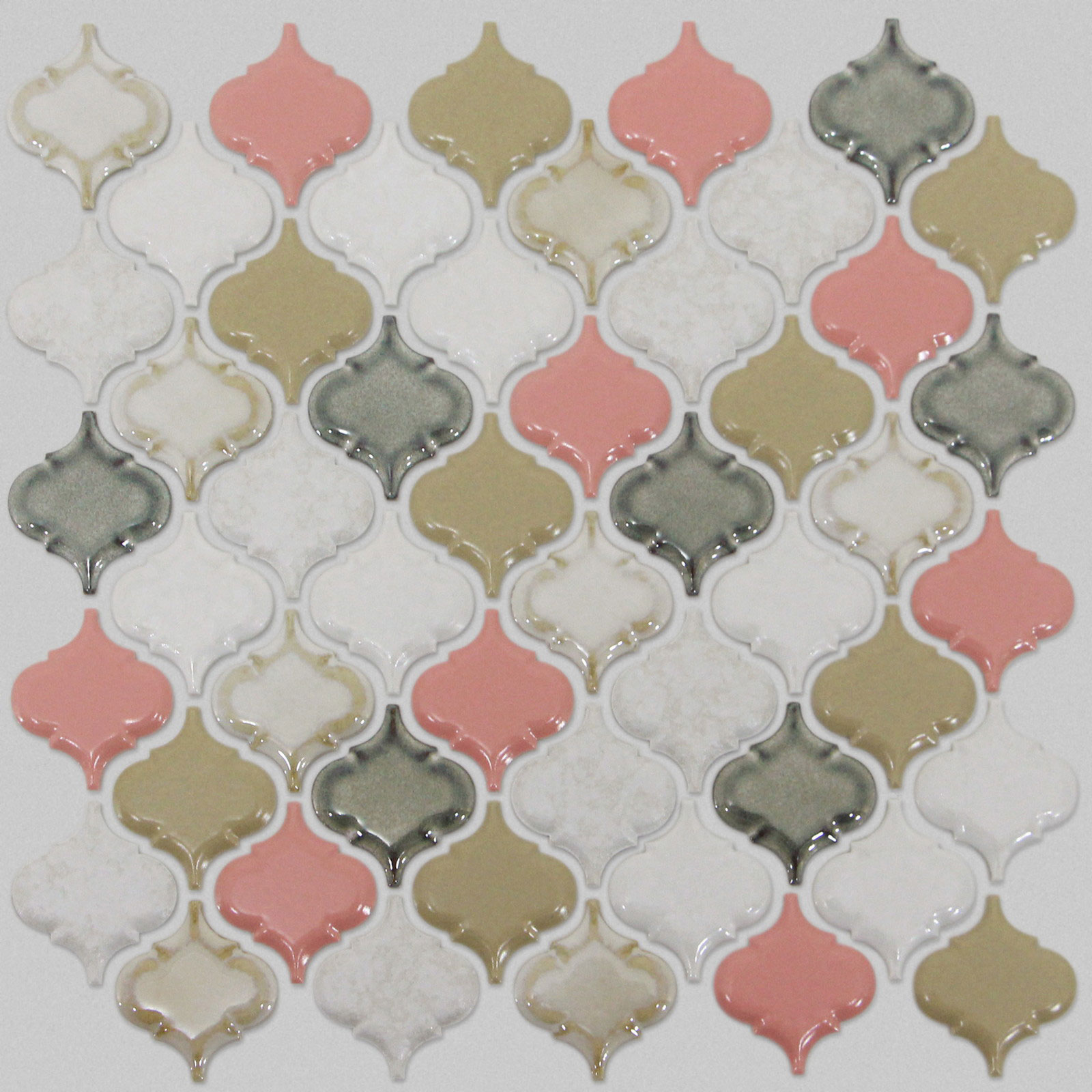 ランタンモザイクタイル施釉