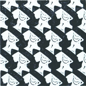 ウォッシュド パターン タイル ルビン