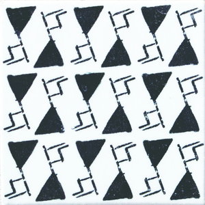 ウォッシュド パターン タイル ルビン